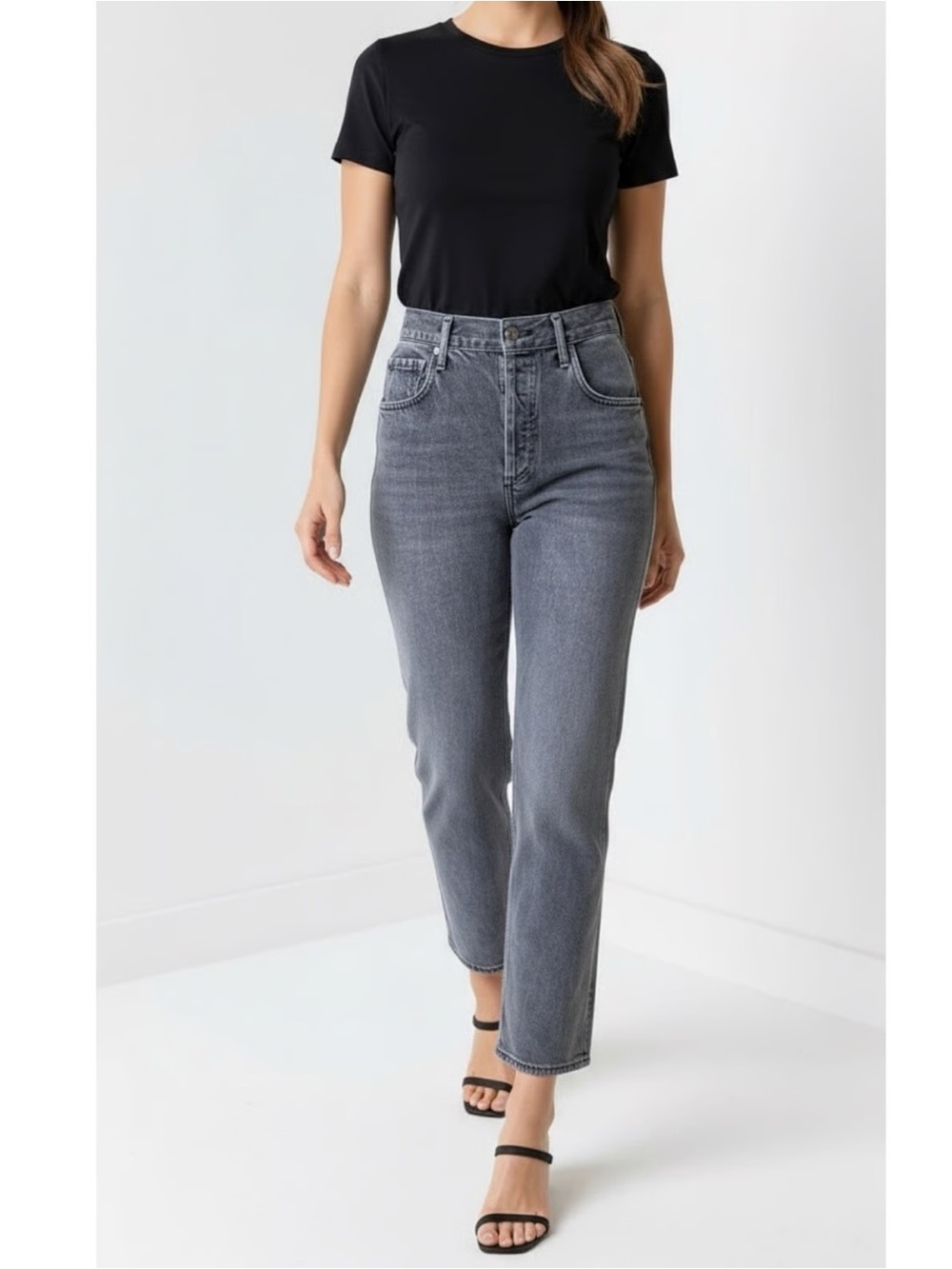 AGOLDE Ripley Mid Rise Straight Jeans, Dovetail‎ size 26 NWT